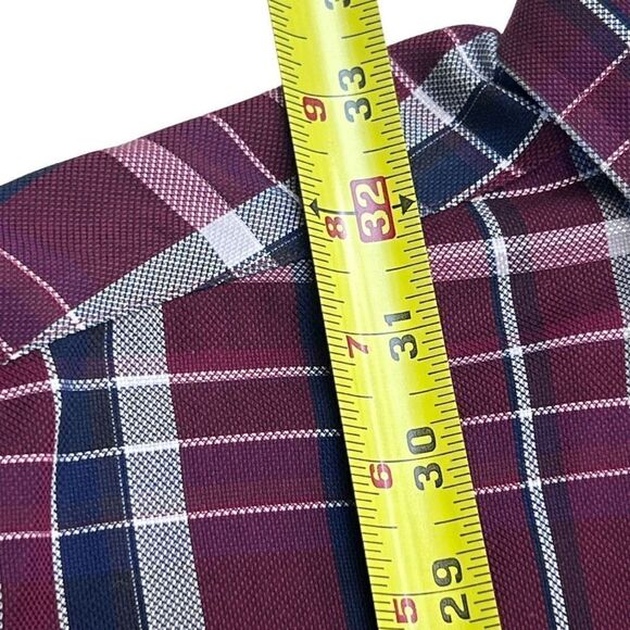 Gold Label Shirt Button Down Men's XXL Long Sleeve Cotton  Plaid Red - Picture 6 of 10
